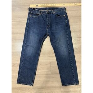 Levi's 505 Straight Leg Jeans Pants Denim Dark Wash Men's 38x29